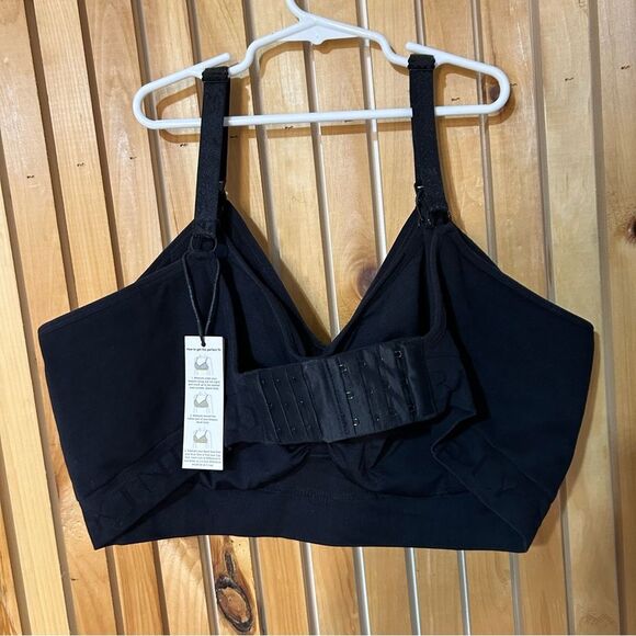 Kindred Bravely Sublime Hands-Free Pumping & Nursing Bra in Black Size XXL Busty - Picture 9 of 13